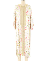 Pastel Printed Satin Caftan Dress arcadeshops.com