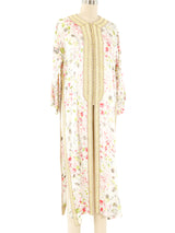 Pastel Printed Satin Caftan Dress arcadeshops.com