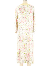 Pastel Printed Satin Caftan Dress arcadeshops.com