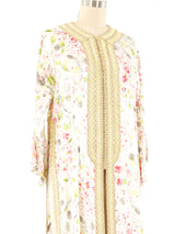 Pastel Printed Satin Caftan Dress arcadeshops.com