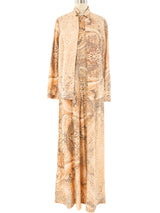 Metallic Palazzo Jumpsuit Ensemble Jumpsuit arcadeshops.com