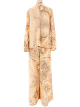 Metallic Palazzo Jumpsuit Ensemble Jumpsuit arcadeshops.com