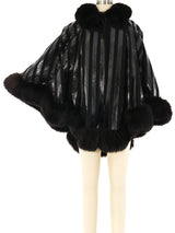 Snake and Fox Fur Cape Jacket arcadeshops.com