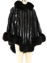 Snake and Fox Fur Cape Jacket arcadeshops.com
