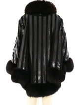 Snake and Fox Fur Cape Jacket arcadeshops.com