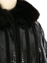 Snake and Fox Fur Cape Jacket arcadeshops.com