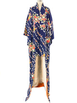 Japanese Floral Print Kimono Jacket arcadeshops.com