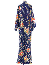 Japanese Floral Print Kimono Jacket arcadeshops.com