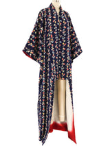 Floral Vine Print Kimono Jacket arcadeshops.com