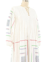 Saks Handkerchief Printed Smock Dress Dress arcadeshops.com
