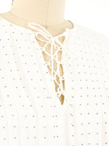 Saks Handkerchief Printed Smock Dress Dress arcadeshops.com