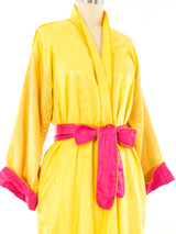 Fernando Sanchez Sunflower Satin Robe Jacket arcadeshops.com