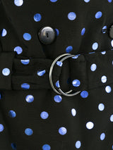 Yves Saint Laurent Metallic Polka Dot Twill Skirt Ensemble Suit arcadeshops.com