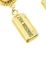Moschino Gold Bar Earrings Accessory arcadeshops.com