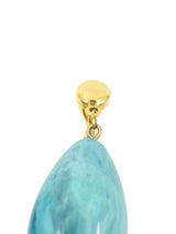 Yves Saint Laurent Turquoise Teardrop Earrings Accessory arcadeshops.com