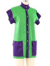 Yves Saint Laurent Colorblock Knit Jacket Jacket arcadeshops.com