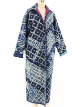 Reversible Tie Dye Quilted Maxi Coat Jacket arcadeshops.com