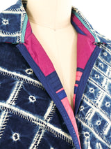 Reversible Tie Dye Quilted Maxi Coat Jacket arcadeshops.com