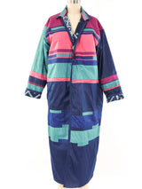 Reversible Tie Dye Quilted Maxi Coat Jacket arcadeshops.com