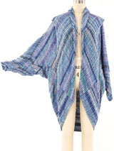 Hand Knit Periwinkle Duster Jacket arcadeshops.com