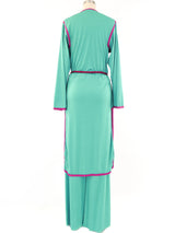 Albert Capraro Teal Tunic Lounge Ensemble Suit arcadeshops.com