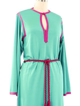 Albert Capraro Teal Tunic Lounge Ensemble Suit arcadeshops.com