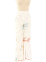 Pastel Chenille Patterned Pants Bottom arcadeshops.com