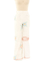 Pastel Chenille Patterned Pants Bottom arcadeshops.com