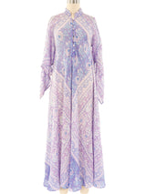 Pastel Block Printed Indian Caftan Dress arcadeshops.com