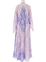 Pastel Block Printed Indian Caftan Dress arcadeshops.com