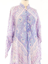 Pastel Block Printed Indian Caftan Dress arcadeshops.com