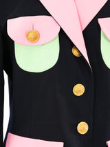Escada Pastel Trimmed Blazer Jacket arcadeshops.com