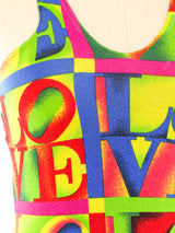 1991 Gianni Versace Love Printed Mini Dress Dress arcadeshops.com
