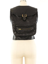 Leather Backpack Sleeveless Top Top arcadeshops.com