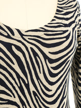 Christian Dior Zebra Print Bodysuit Top arcadeshops.com