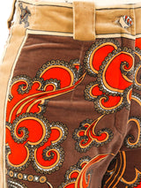 Pucci Printed Velvet Cropped Pants Bottom arcadeshops.com