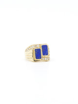 14k Lapis and Diamond Statement Ring Fine Jewelry arcadeshops.com