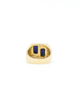 14k Lapis and Diamond Statement Ring Fine Jewelry arcadeshops.com
