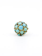 Turquoise Cabochon Cocktail Ring Fine Jewelry arcadeshops.com