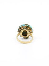 Turquoise Cabochon Cocktail Ring Fine Jewelry arcadeshops.com