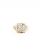 14k Gold and Diamond Pyramid Ring Fine Jewelry arcadeshops.com