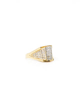 14k Gold and Diamond Pyramid Ring Fine Jewelry arcadeshops.com