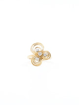 Diamond Accented Wire Flower Ring Fine Jewelry arcadeshops.com