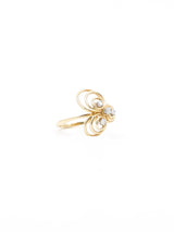 Diamond Accented Wire Flower Ring Fine Jewelry arcadeshops.com