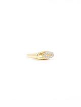 Geometric Gold and Diamond Stacking Ring Fine Jewelry arcadeshops.com