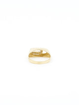 Geometric Gold and Diamond Stacking Ring Fine Jewelry arcadeshops.com