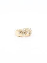 14k Star Studded Cigar Band Ring Fine Jewelry arcadeshops.com