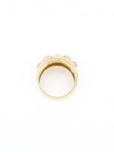 14k Star Studded Cigar Band Ring Fine Jewelry arcadeshops.com