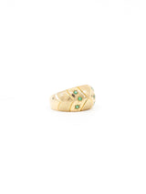 Emerald Accented Dome Band Ring Fine Jewelry arcadeshops.com