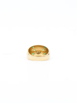Emerald Accented Dome Band Ring Fine Jewelry arcadeshops.com